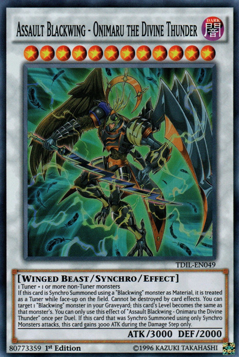 Assault Blackwing - Onimaru the Divine Thunder [TDIL-EN049] Super Rare | Exor Games Truro