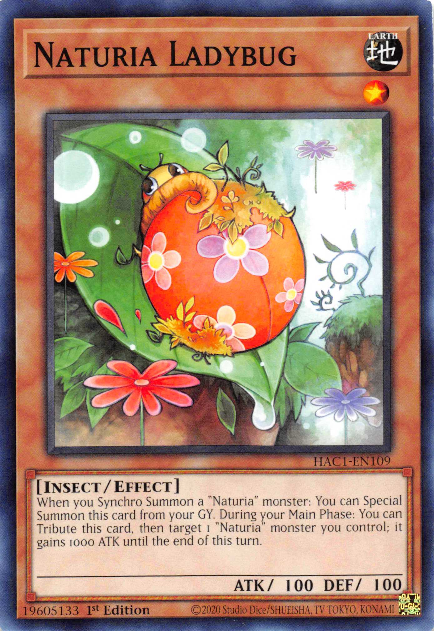 Naturia Ladybug (Duel Terminal) [HAC1-EN109] Parallel Rare | Exor Games Truro