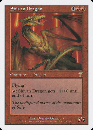 Shivan Dragon [Seventh Edition] | Exor Games Truro