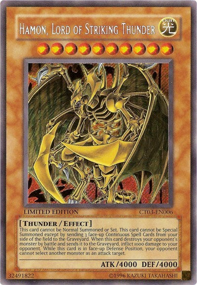 Hamon, Lord of Striking Thunder [CT03-EN006] Secret Rare | Exor Games Truro