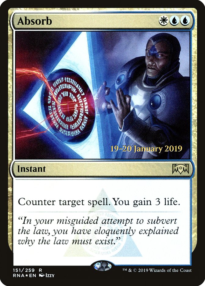 Absorb [Ravnica Allegiance Prerelease Promos] | Exor Games Truro