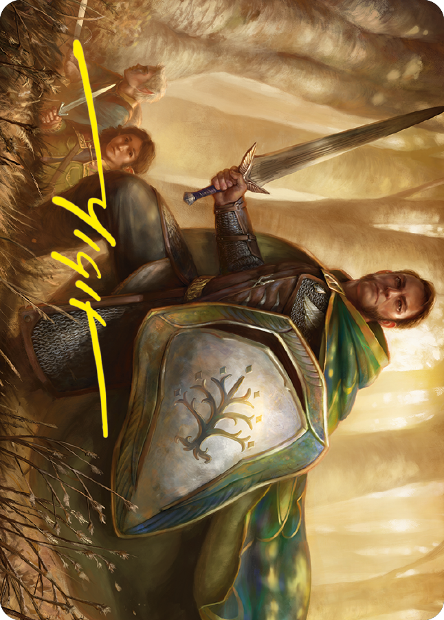 Boromir, Warden of the Tower Art Card (Gold-Stamped Signature) [The Lord of the Rings: Tales of Middle-earth Art Series] | Exor Games Truro