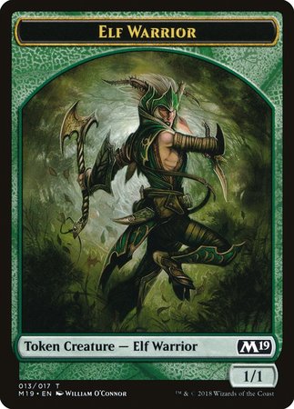 Elf Warrior Token [Core Set 2019 Tokens] | Exor Games Truro