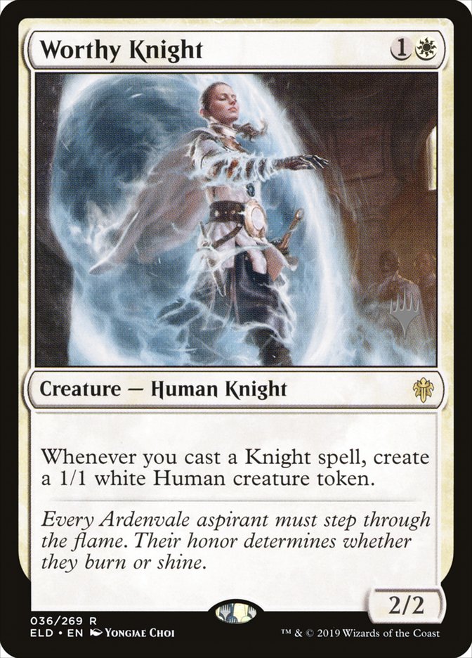 Worthy Knight (Promo Pack) [Throne of Eldraine Promos] | Exor Games Truro