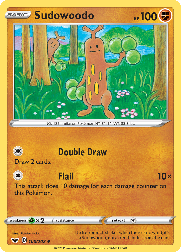 Sudowoodo (100/202) [Sword & Shield: Base Set] | Exor Games Truro