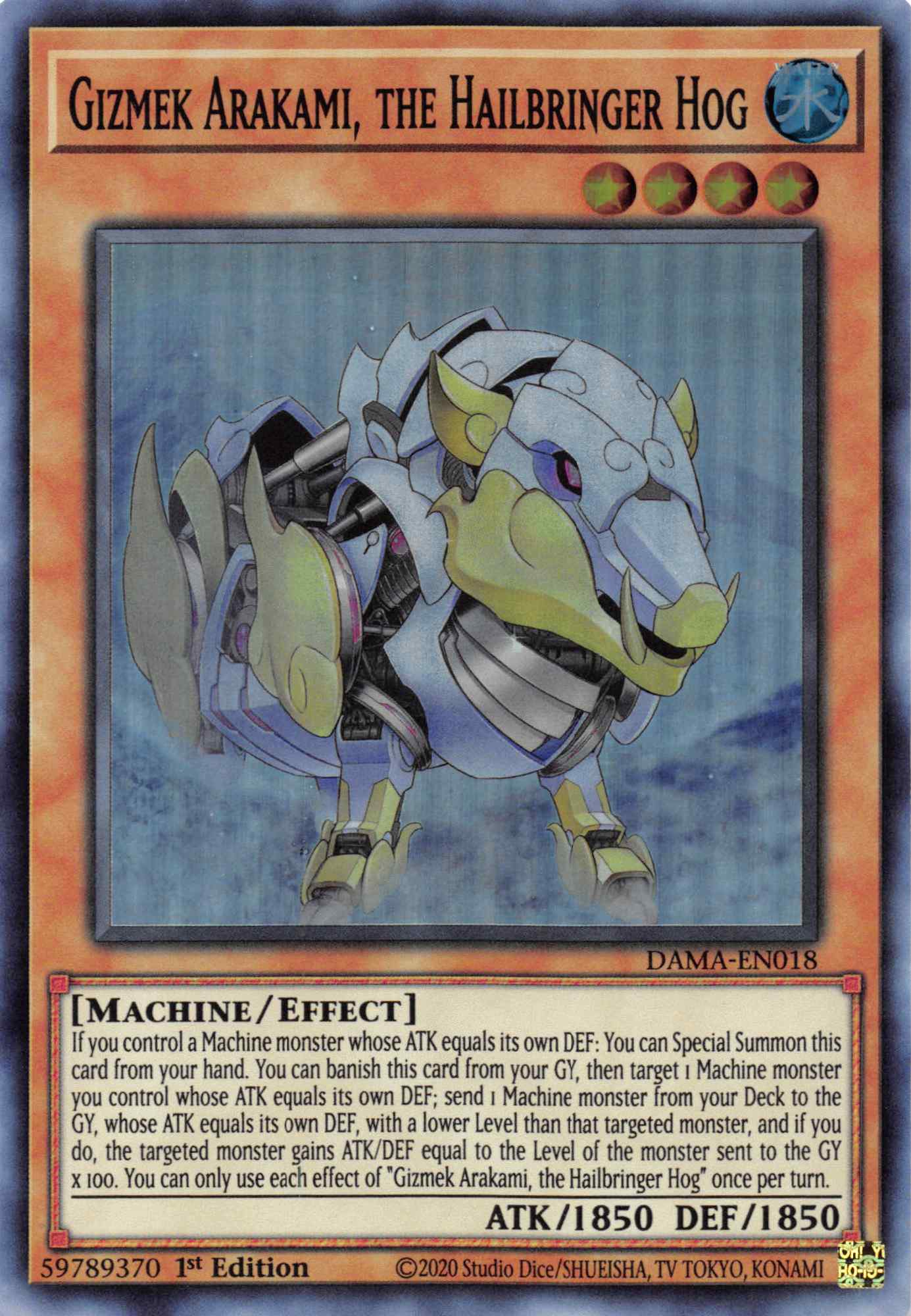 Gizmek Arakami, the Hailbringer Hog [DAMA-EN018] Super Rare | Exor Games Truro