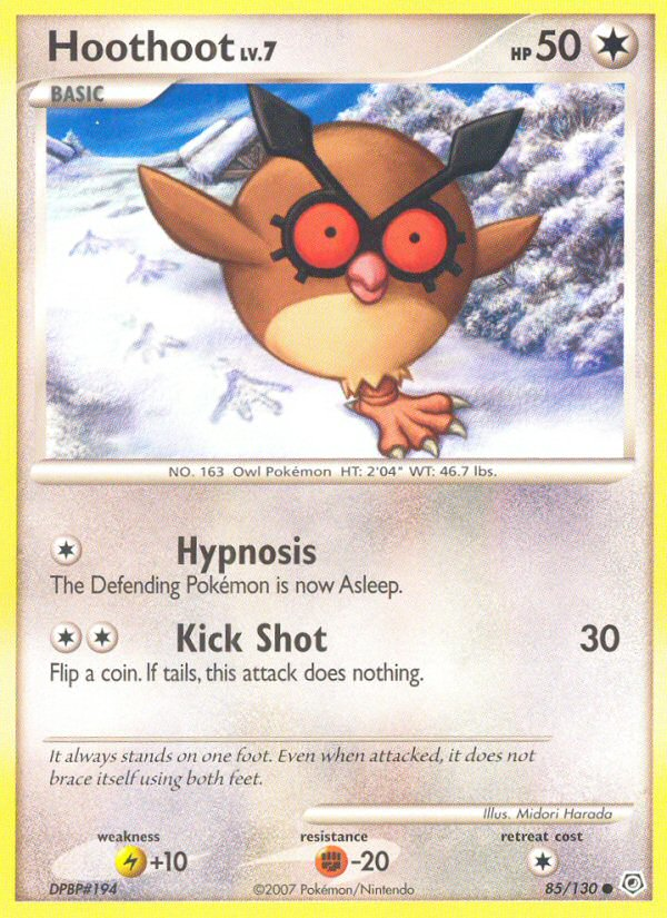 Hoothoot (85/130) [Diamond & Pearl: Base Set] | Exor Games Truro