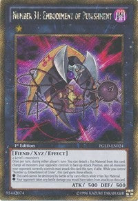 Number 31: Embodiment of Punishment [PGLD-EN024] Gold Secret Rare | Exor Games Truro
