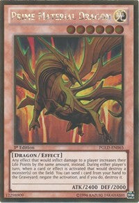 Prime Material Dragon [PGLD-EN065] Gold Rare | Exor Games Truro