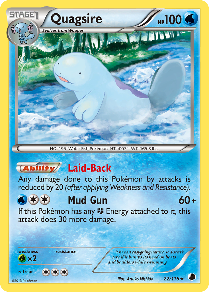 Quagsire (22/116) [Black & White: Plasma Freeze] | Exor Games Truro