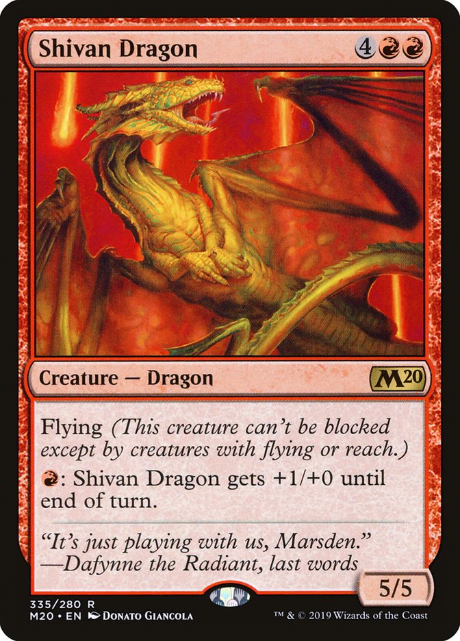 Shivan Dragon [Core Set 2020] | Exor Games Truro