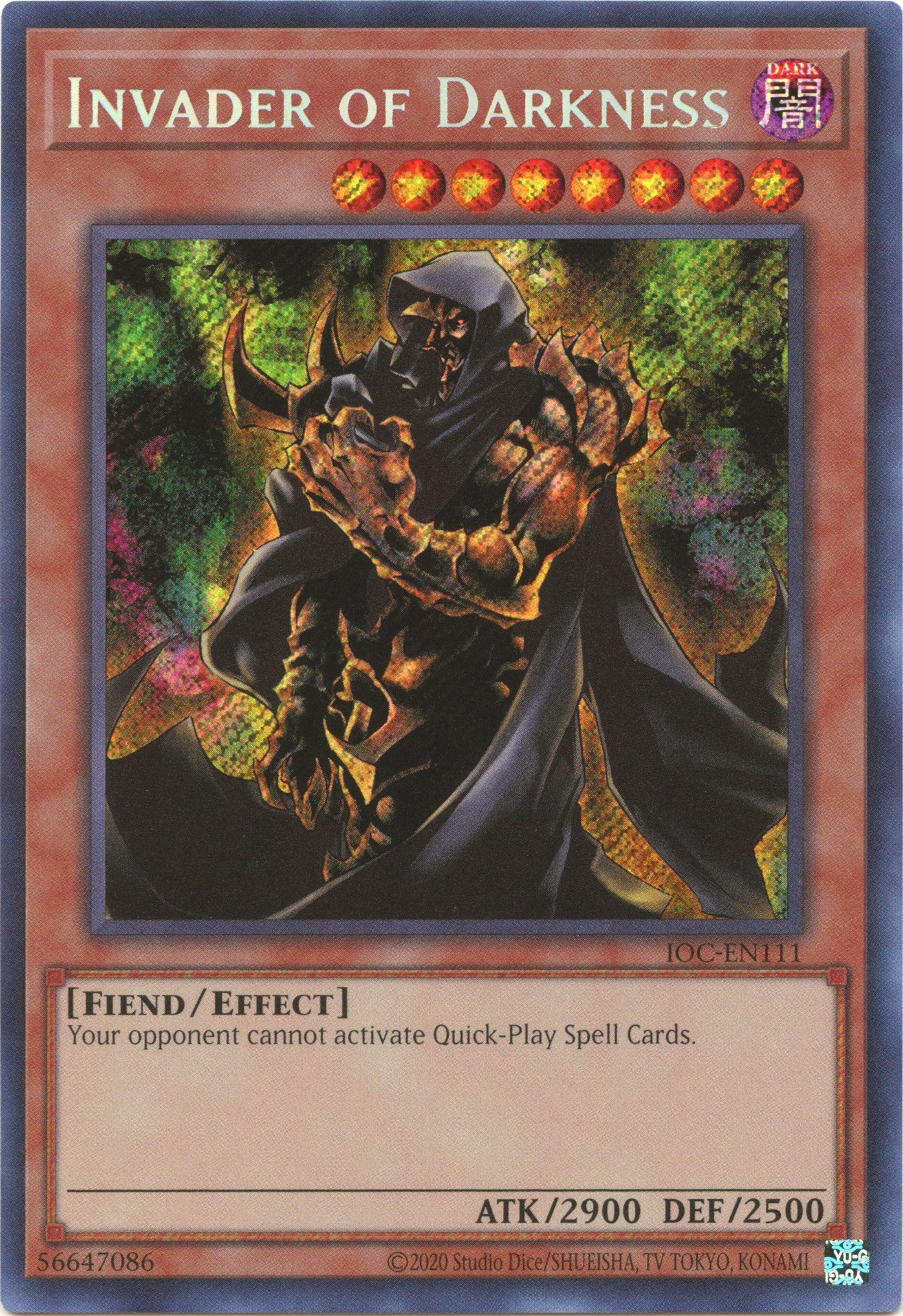 Invader of Darkness (25th Anniversary) [IOC-EN111] Secret Rare | Exor Games Truro