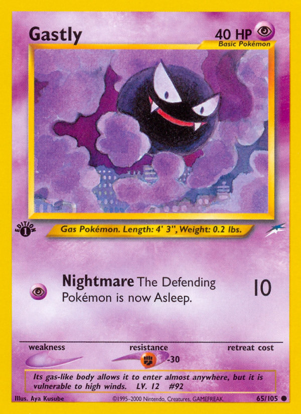 Gastly (65/105) [Neo Destiny 1st Edition] | Exor Games Truro