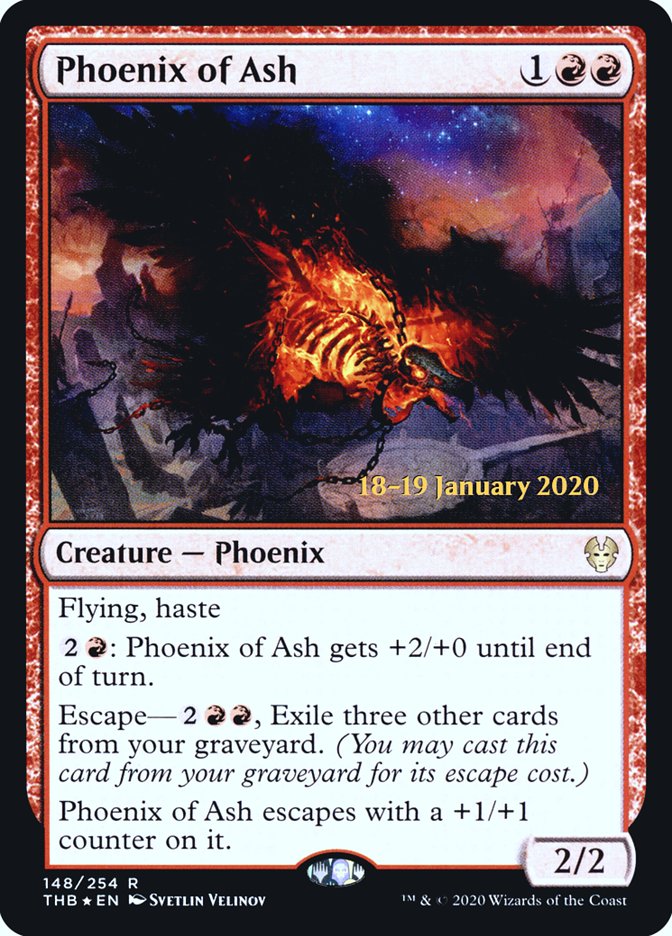 Phoenix of Ash [Theros Beyond Death Prerelease Promos] | Exor Games Truro
