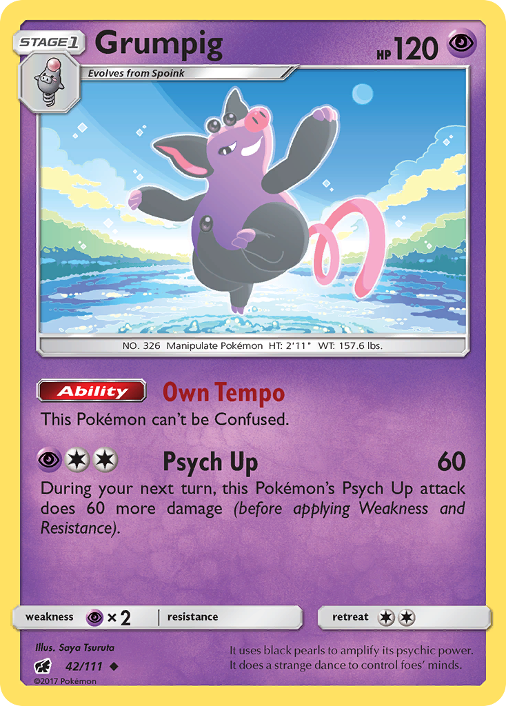 Grumpig (42/111) [Sun & Moon: Crimson Invasion] | Exor Games Truro