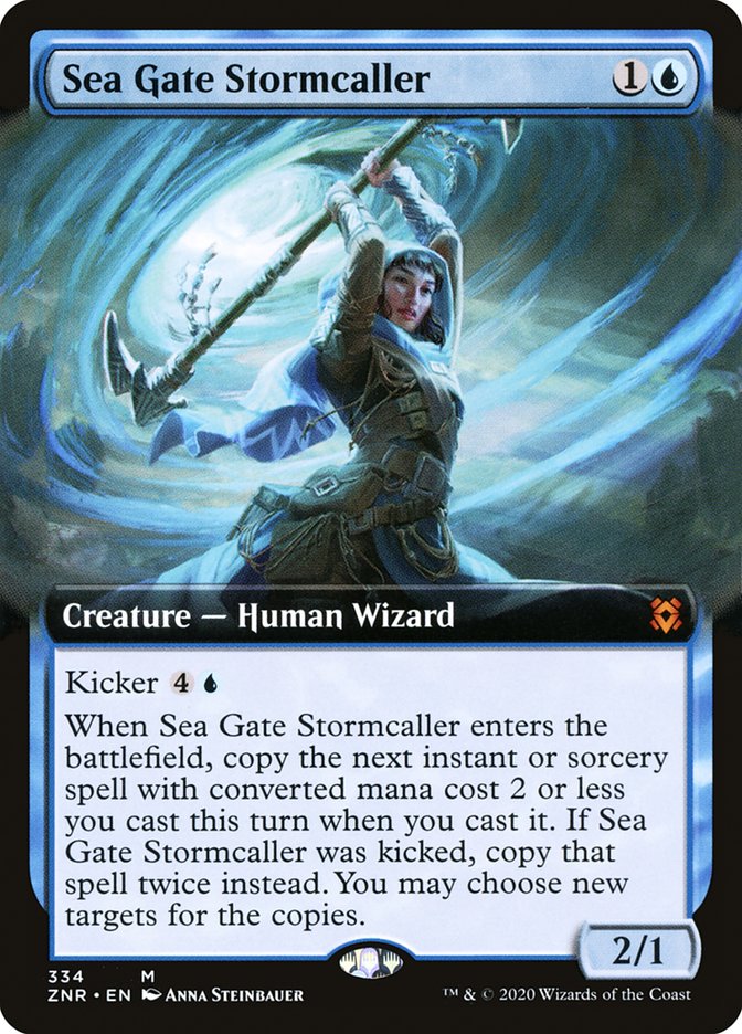 Sea Gate Stormcaller (Extended Art) [Zendikar Rising] | Exor Games Truro