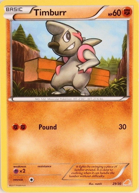 Timburr (29/30) [Black & White: Trainer Kit - Excadrill] | Exor Games Truro