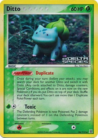 Ditto (36/113) (Stamped) [EX: Delta Species] | Exor Games Truro