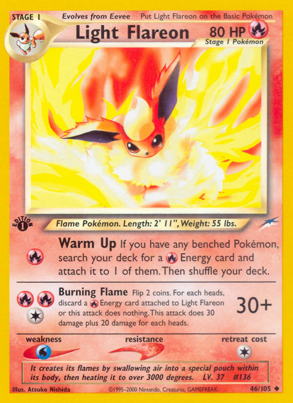 Light Flareon (46/105) [Neo Destiny 1st Edition] | Exor Games Truro