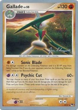 Gallade LV.55 (2/17) (Psychic Lock - Jason Klaczynski) [World Championships 2008] | Exor Games Truro