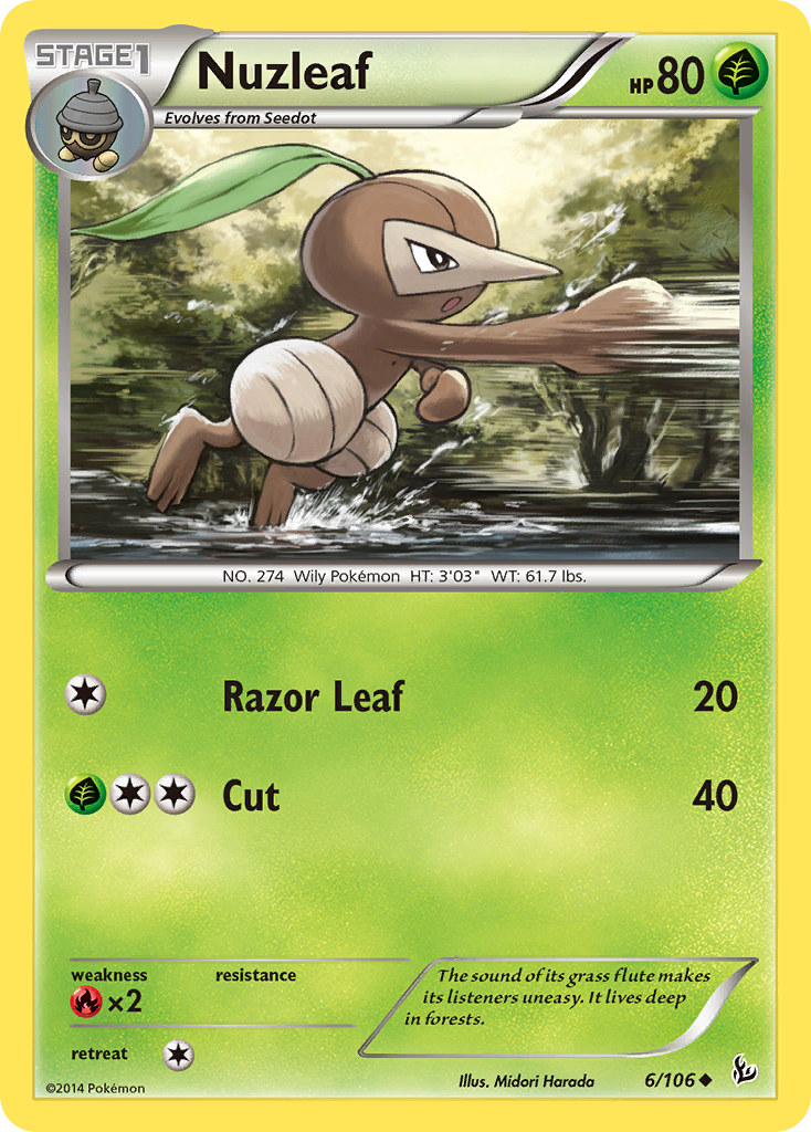 Nuzleaf (6/106) [XY: Flashfire] | Exor Games Truro