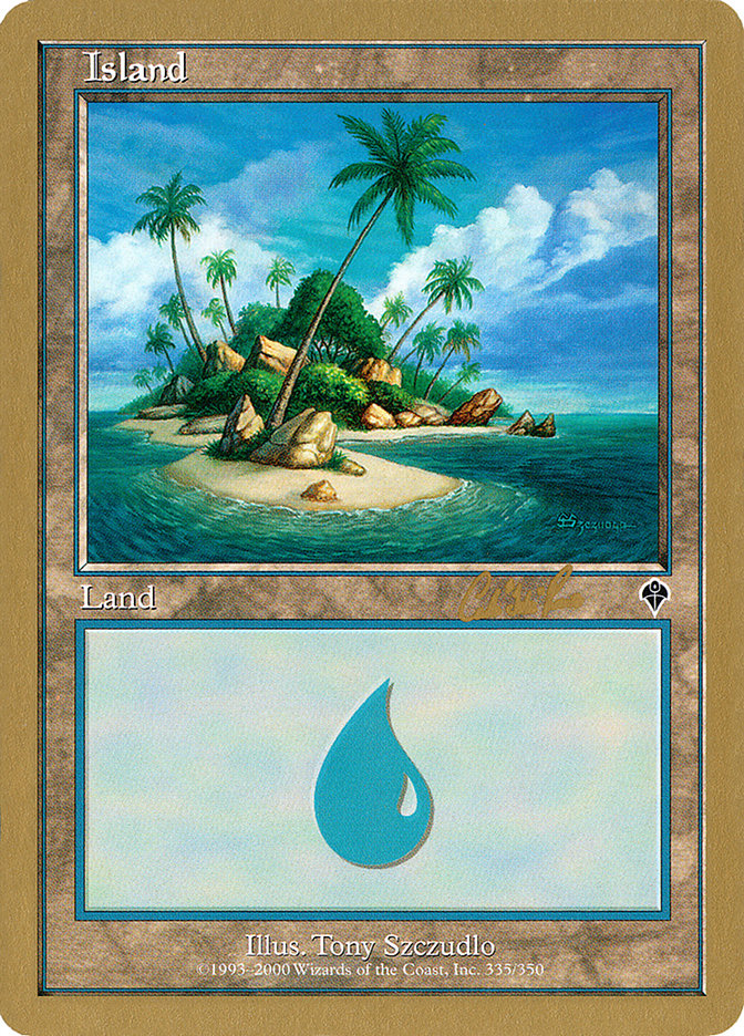 Island (cr335a) (Carlos Romao) [World Championship Decks 2002] | Exor Games Truro