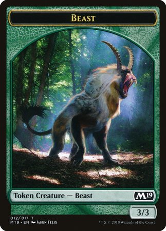 Beast Token [Core Set 2019 Tokens] | Exor Games Truro