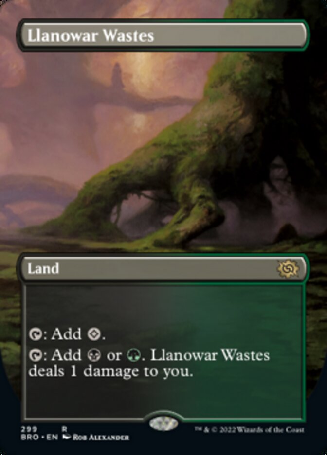 Llanowar Wastes (Borderless Alternate Art) [The Brothers' War] | Exor Games Truro