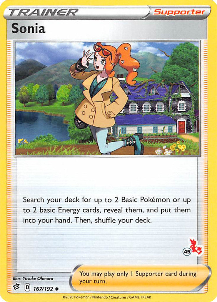 Sonia (167/192) (Cinderace Stamp #45) [Battle Academy 2022] | Exor Games Truro