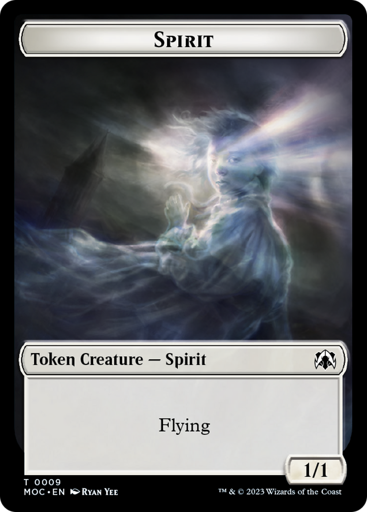 Spirit (9) // Spirit (13) Double-Sided Token [March of the Machine Commander Tokens] | Exor Games Truro