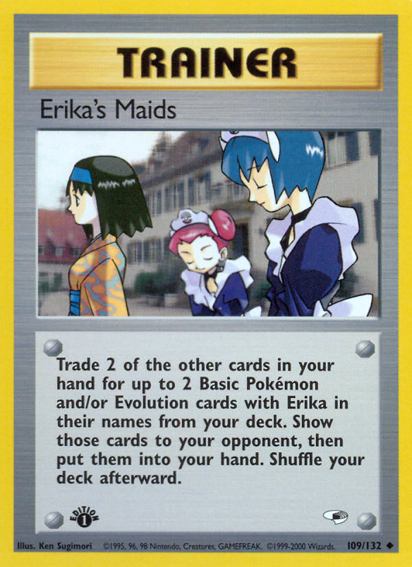 Erika's Maids (109/132) [Gym Heroes 1st Edition] | Exor Games Truro