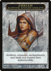 Emblem - Elspeth, Knight-Errant // Soldier Double-Sided Token [Modern Event Deck 2014 Tokens] | Exor Games Truro