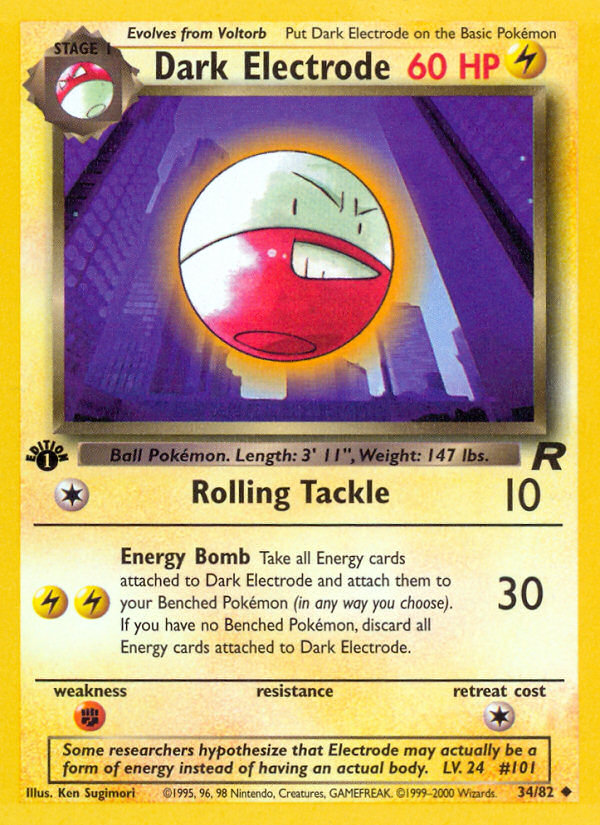 Dark Electrode (34/82) [Team Rocket 1st Edition] | Exor Games Truro