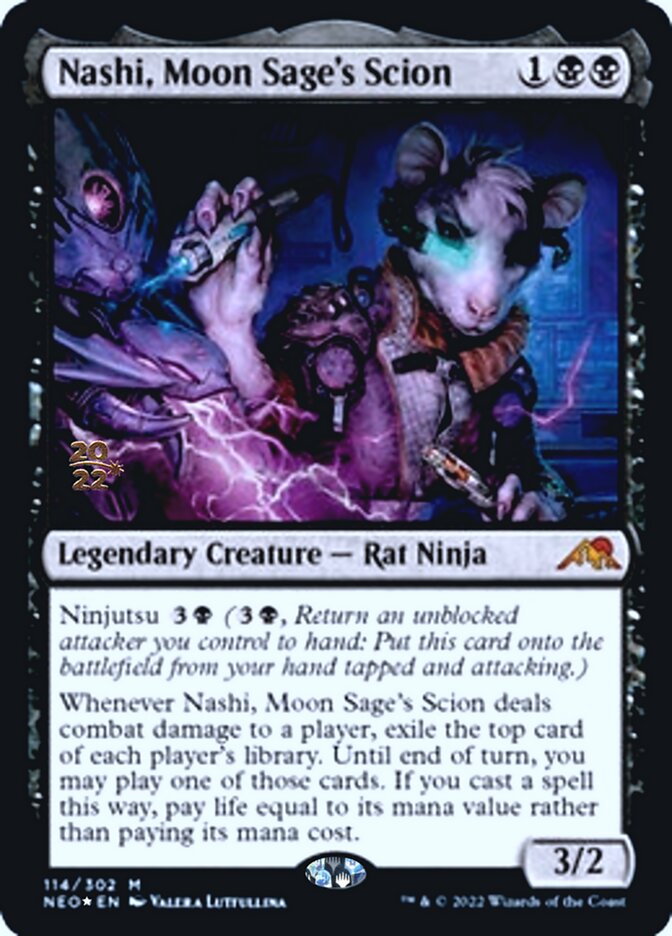 Nashi, Moon Sage's Scion [Kamigawa: Neon Dynasty Prerelease Promos] | Exor Games Truro