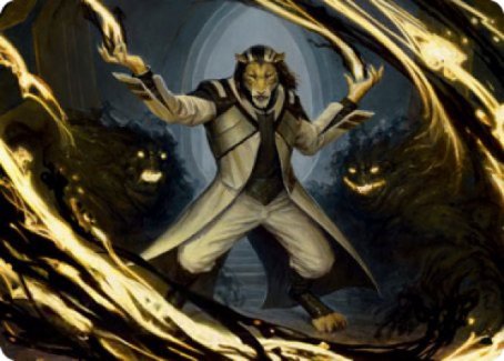 Leonin Lightscribe Art Card [Strixhaven: School of Mages Art Series] | Exor Games Truro