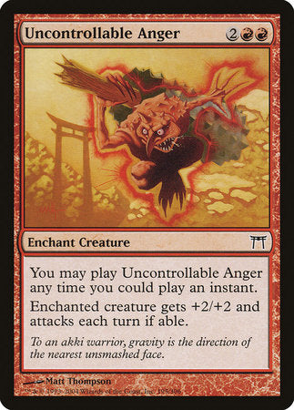 Uncontrollable Anger [Champions of Kamigawa] | Exor Games Truro