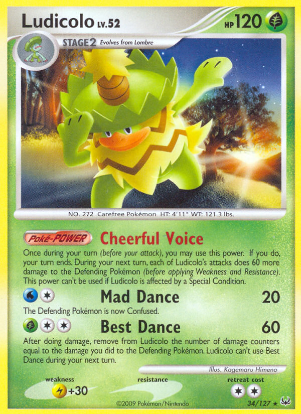 Ludicolo (34/127) [Platinum: Base Set] | Exor Games Truro