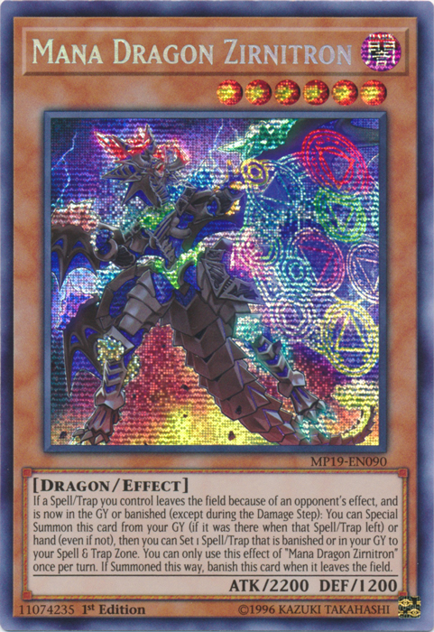 Mana Dragon Zirnitron [MP19-EN090] Prismatic Secret Rare | Exor Games Truro