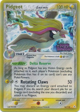 Pidgeot (14/110) (Delta Species) (Stamped) [EX: Holon Phantoms] | Exor Games Truro