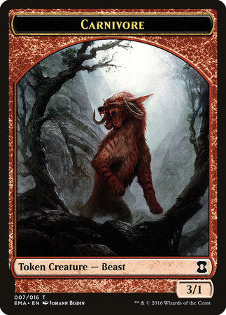 Carnivore Token [Eternal Masters Tokens] | Exor Games Truro