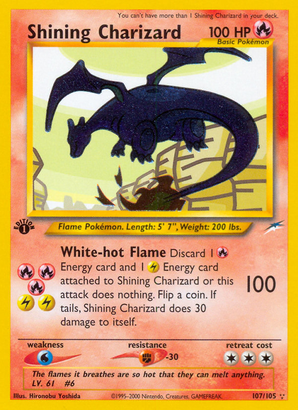 Shining Charizard (107/105) [Neo Destiny 1st Edition] | Exor Games Truro