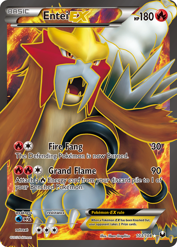 Entei EX (103/108) [Black & White: Dark Explorers] | Exor Games Truro