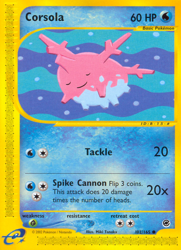 Corsola (102/165) [Expedition: Base Set] | Exor Games Truro