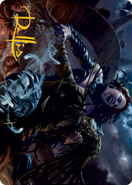 Olivia's Midnight Ambush Art Card (Gold-Stamped Signature) [Innistrad: Midnight Hunt Art Series] | Exor Games Truro