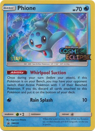 Phione (SM220) (Staff Prerelease Promo) [Sun & Moon: Black Star Promos] | Exor Games Truro