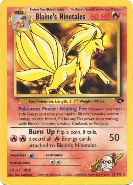 Blaine's Ninetales (21/132) [Gym Challenge Unlimited] | Exor Games Truro