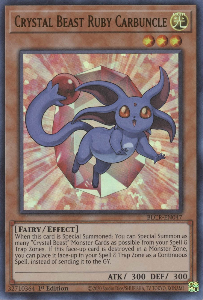 Crystal Beast Ruby Carbuncle [BLCR-EN047] Ultra Rare | Exor Games Truro