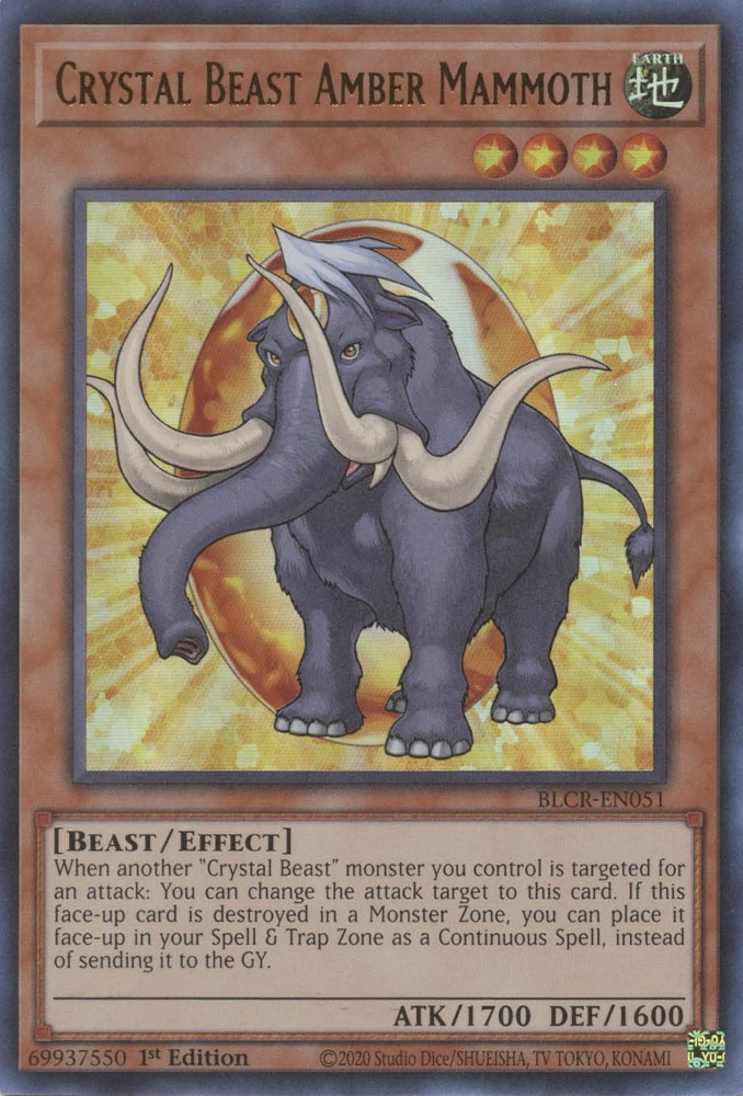 Crystal Beast Amber Mammoth [BLCR-EN051] Ultra Rare | Exor Games Truro