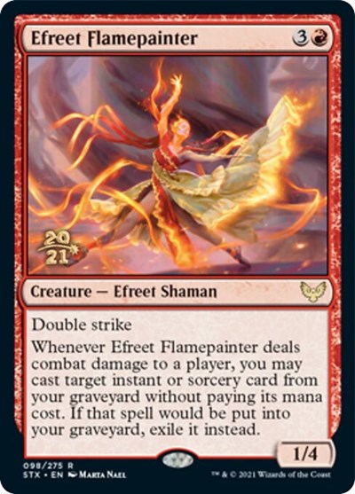 Efreet Flamepainter [Strixhaven: School of Mages Prerelease Promos] | Exor Games Truro