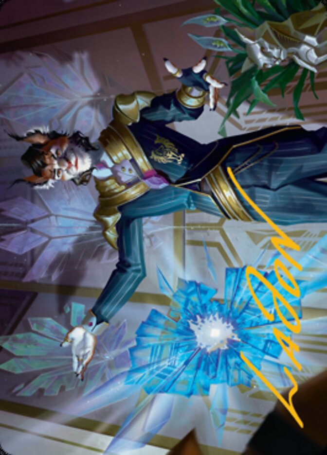Kros, Defense Contractor Art Card (Gold-Stamped Signature) [Streets of New Capenna Art Series] | Exor Games Truro